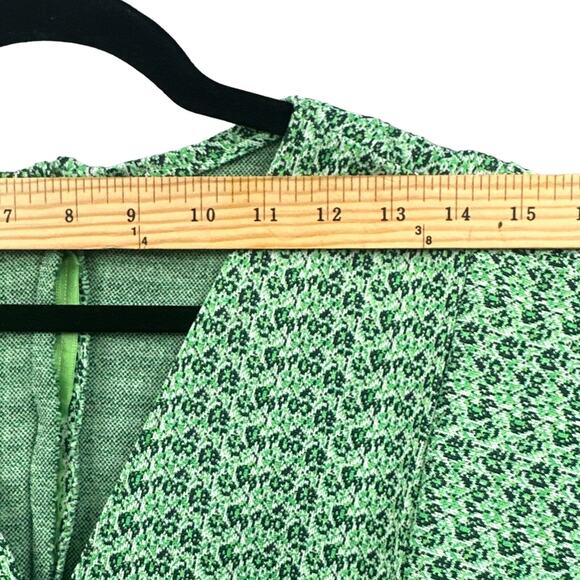 VTg 70s Maxi Dress Womens M Green Flutter Sleeve Mod Boho Prairie Cottagecore US - Picture 11 of 16
